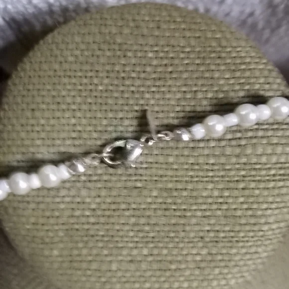 Nrt faux pearl black faceted beads necklace - Picture 5 of 7